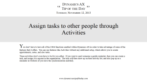 Assign tasks to other people through Activities