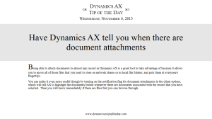 Have Dynamics AX tell you when there are document attachments