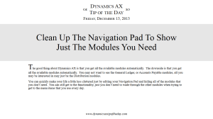 Clean Up The Navigation Pad To Show Just The Modules You Need