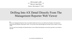 Drilling Into AX Detail Directly From The Management Reporter Web Viewer