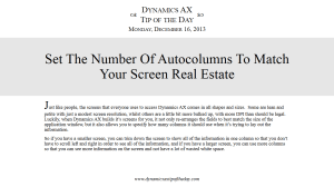Set The Number Of Autocolumns To Match Your Screen Real Estate