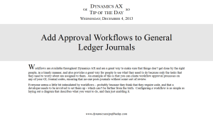 Add Approval Workflows to General Ledger Journals