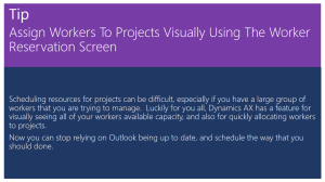 Tip Of The Day - Assign Workers To Projects Visually Using The Worker Reservation Screen