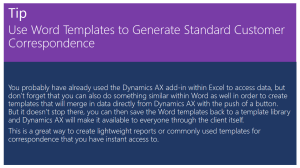 Tip Of The Day - Use Word Templates to Generate Correspondence