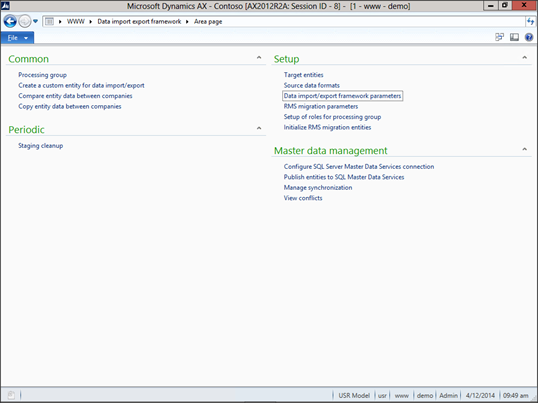 Import Data Using The Data Import Export Framework | Dynamics AX Tip Of ...